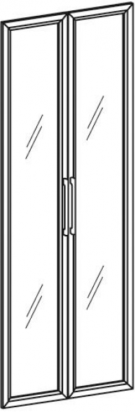 Geramoebel FLEX Glastuerenpaar 6OH 80cm